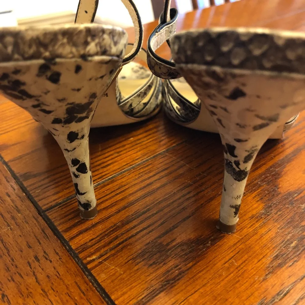 Kate Spade Strappy Snakeskin 4” Heals - Picture 7 of 8